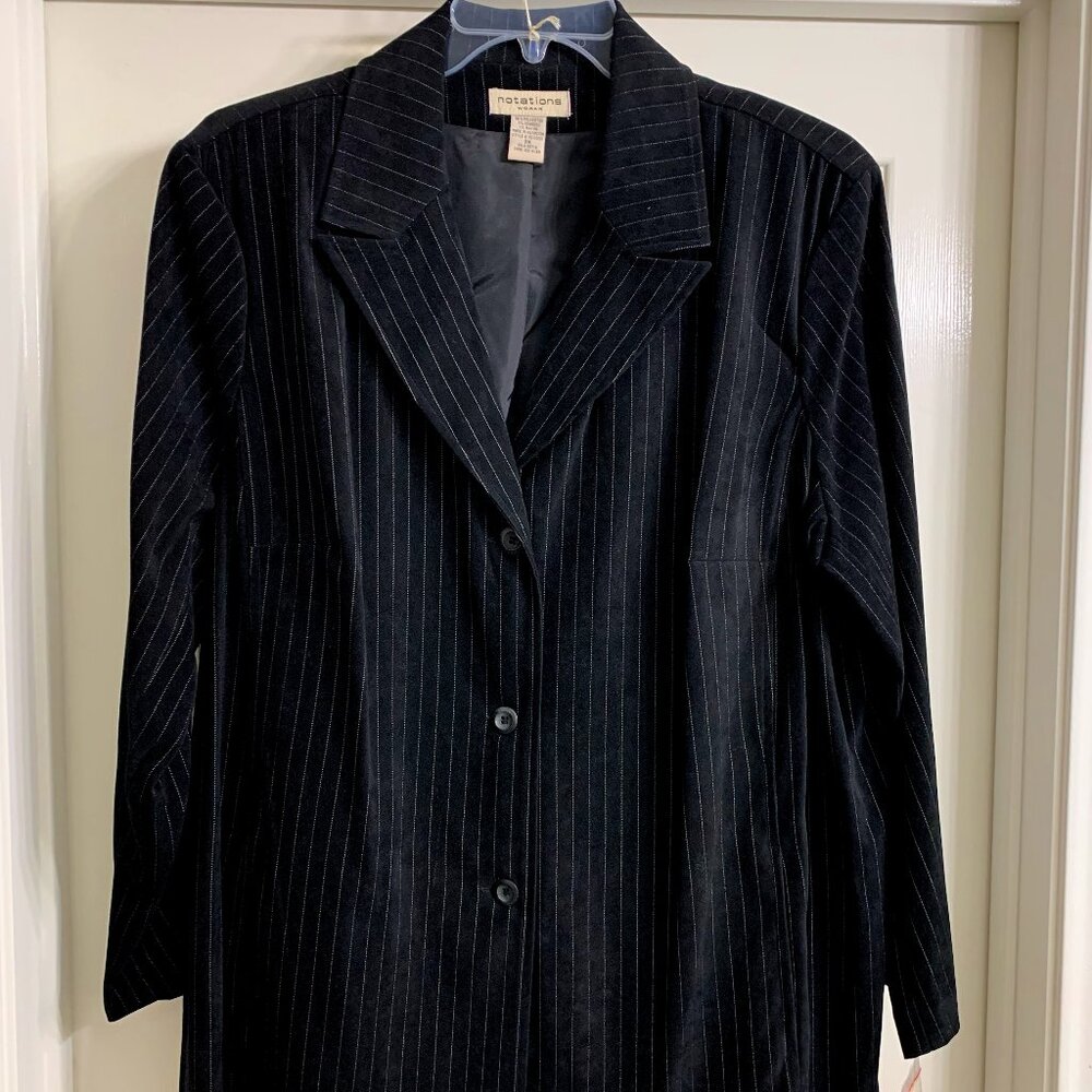Notations Brand Women's Black/Silver Jacket NWT Size 3X